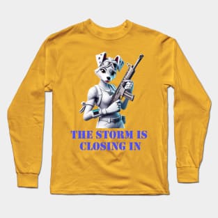 Fortnite inspired female dog warrior. Long Sleeve T-Shirt